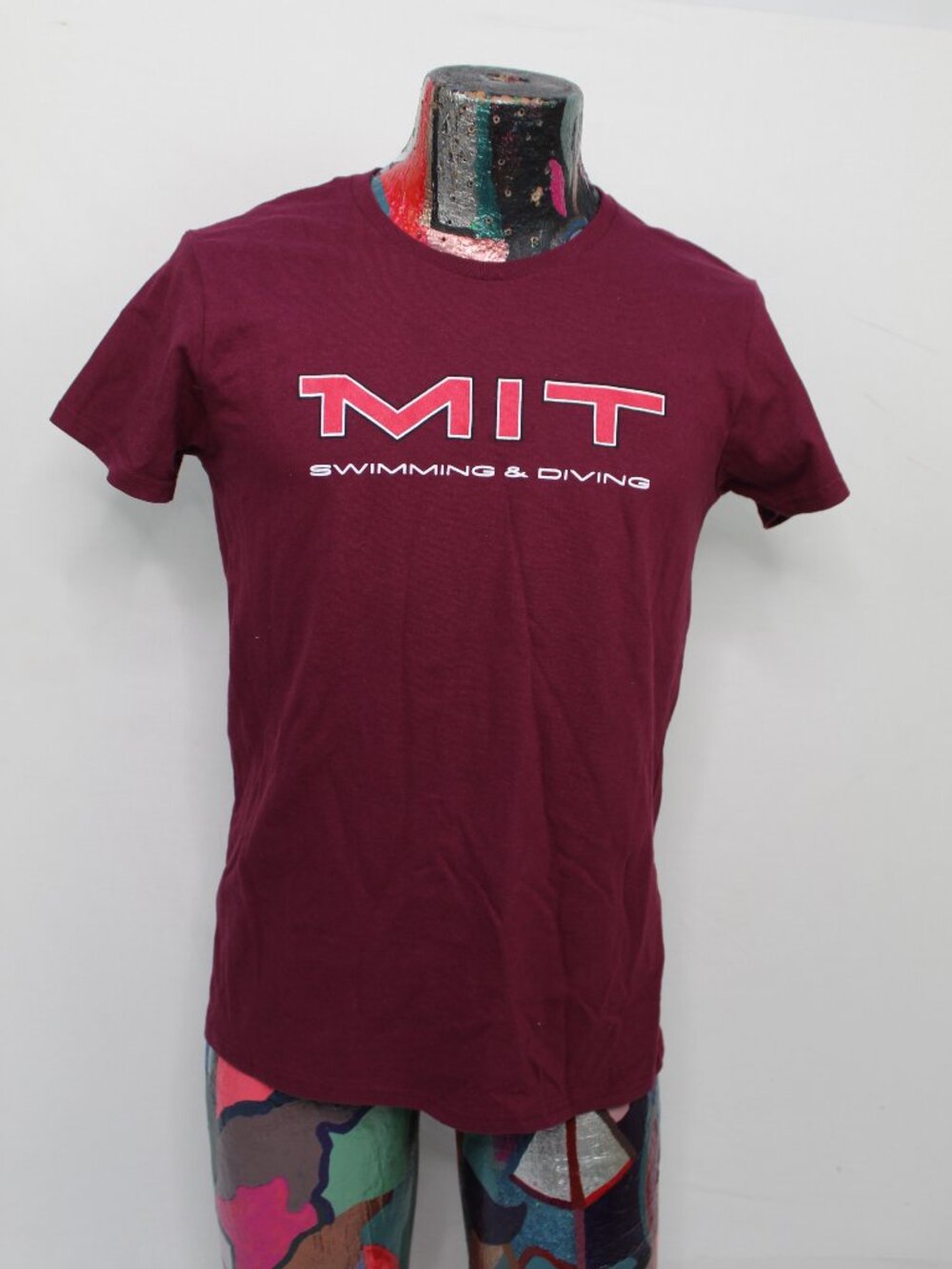 MIT Swimming and Diving Womens Red Large Tshirt